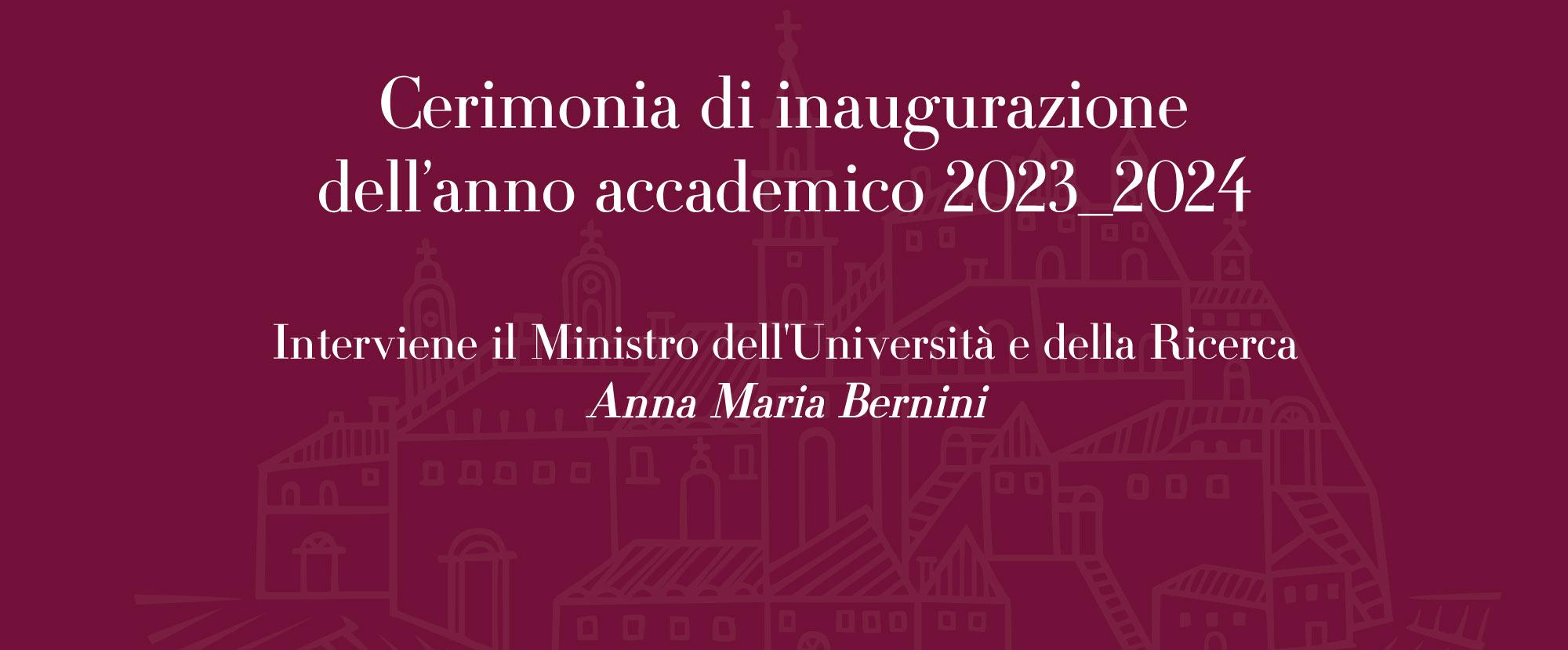 Cerimonia di inaugurazione anno accademico 2023 2024