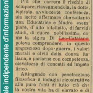 Catalano su Il Corriere di Foggia: settimanale indipendente d’informazioni, 31 marzo 1947.