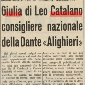 Catalano su Il Corriere di Foggia: settimanale indipendente d’informazioni, 23 giugno 1966.