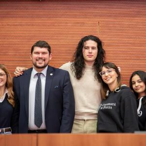 Giuseppe Alessio Nuzzo e Francesco Panarella con gli studenti Unifg