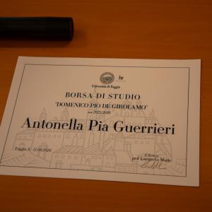 Cerimonia di consegna delle borse di studio in memoria di Mario De Filippo e Domenico Pio de Girolamo