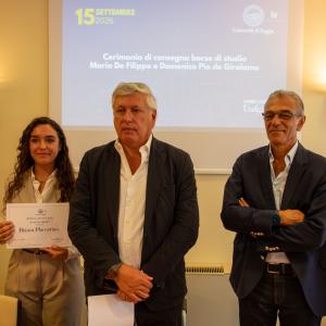 Cerimonia di consegna delle borse di studio in memoria di Mario De Filippo e Domenico Pio de Girolamo