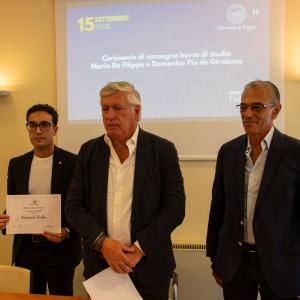 Cerimonia di consegna delle borse di studio in memoria di Mario De Filippo e Domenico Pio de Girolamo