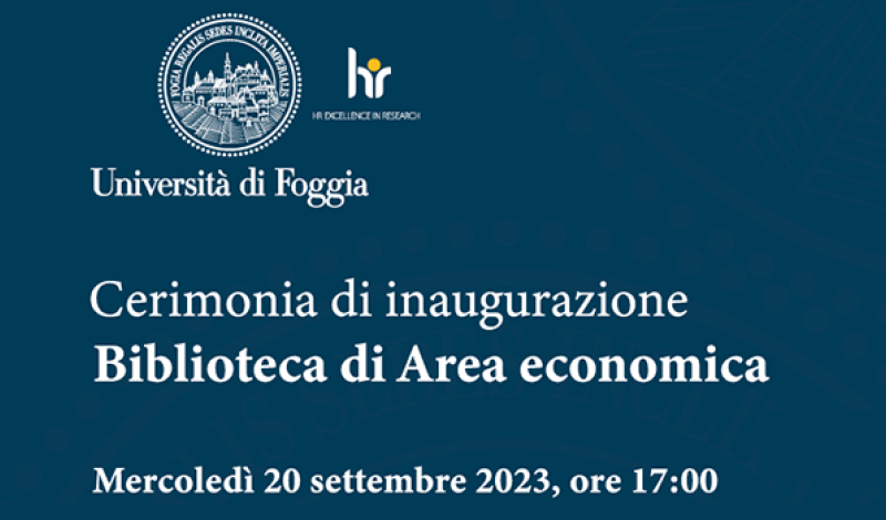 Cerimonia di inaugurazione Biblioteca di Area economica