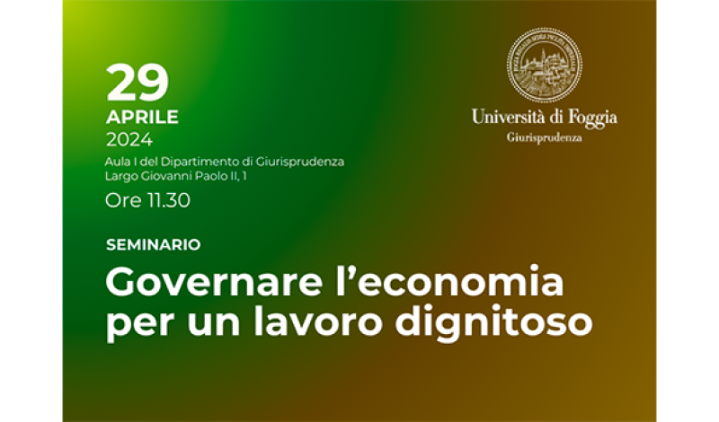 Governare l'economia per un lavoro dignitoso